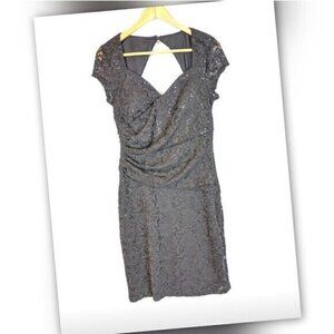 Fanny Fashion USA Black Lace/Sequin Dress Women's Extra Large XL
